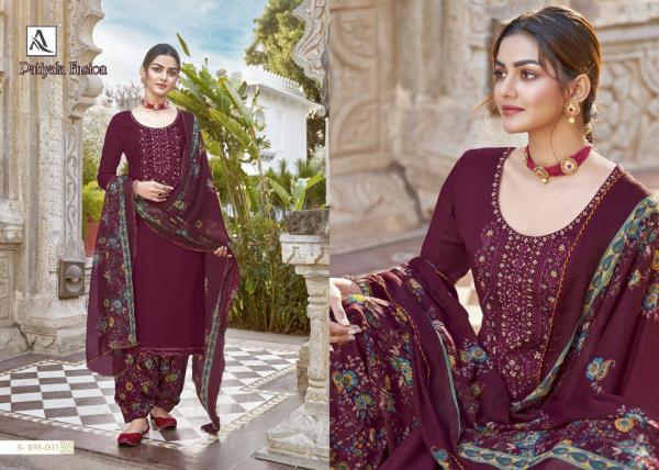 Alok Fusion Patiyala 2 Fancy Rayon Embroidery Dress Materials